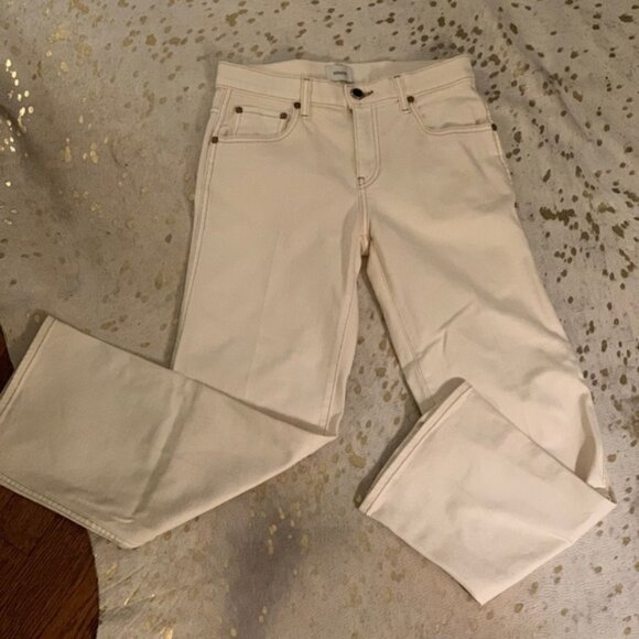Khaite Off White Wide Leg Cropped Jeans - Picture 1 of 4